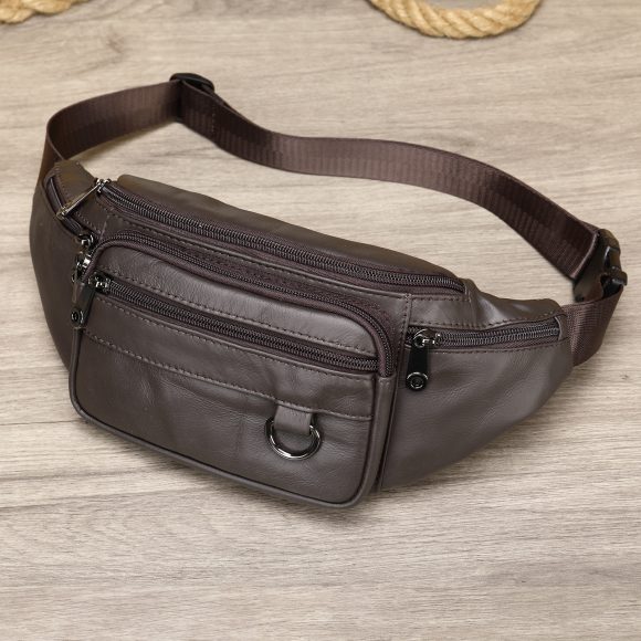 Men's Sheepskin Mobile Phone Waist Bag Sports Leisure - Image 2