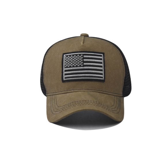 Men's Washed Distressed Breathable Embroidered Hat - Image 3