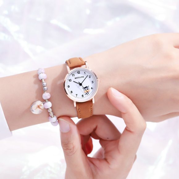 Waterproof Korean Cute Girlfriends Pointer Cartoon Electronic Quartz Watch - Image 5