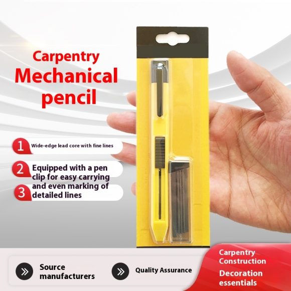 Plastic Woodworking Propelling Pencil Woodworking Special Thick Lead Mark Drawing Line Pencil - Image 6