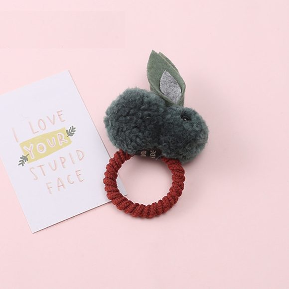 Hair ball rabbit hair ring - Image 6