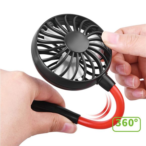 Charging portable lazy fan student desktop fan hanging neck fan - Image 5