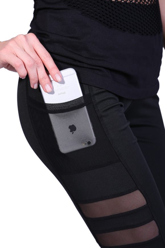 helisopus women in quick drying high waist pants pocket, elastic mesh sports leisure fitness that hot pants leggings - Image 7