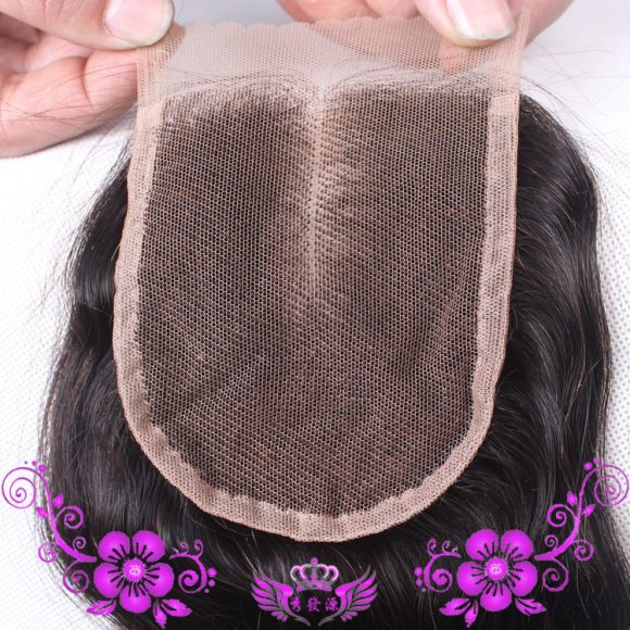 Live-action Wigs Hand-woven Human Hair Block Deep Wave Closure Full Lace Wig - Image 5