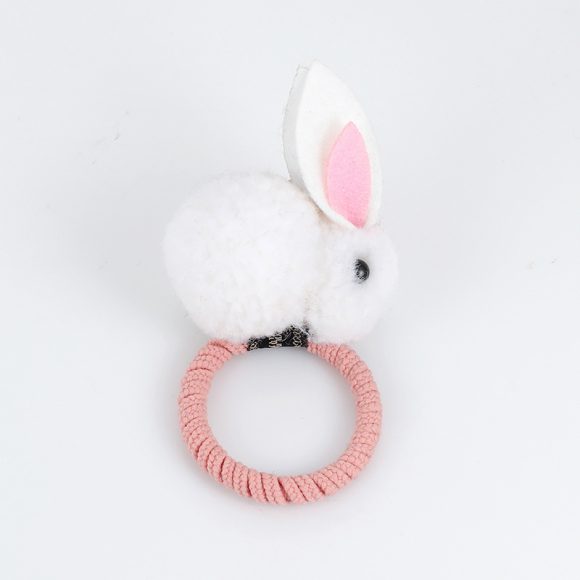 Hair ball rabbit hair ring - Image 5