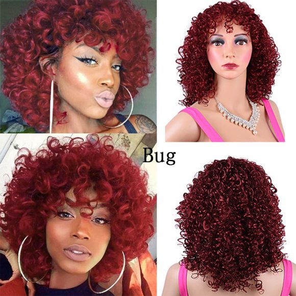 Synthetic Afro Curly Wig African Wigs For Black Women - Image 6