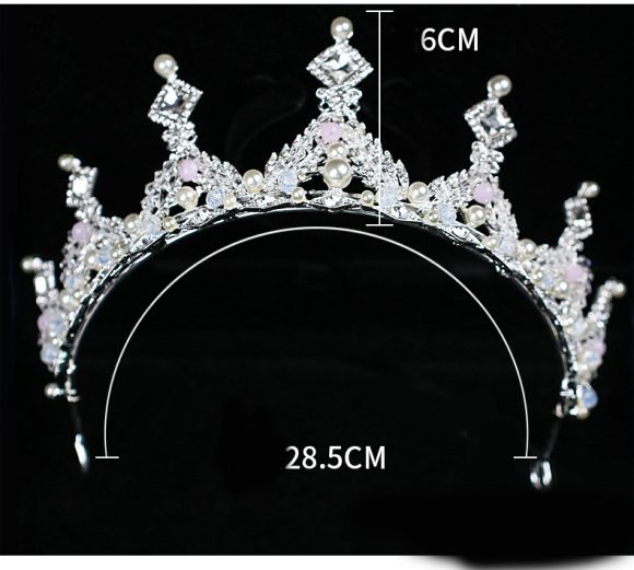 Alloy Pearl Diamond Bridal Crown Jewelry - Image 5