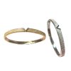 V-shaped 18K Genuine Gold Electroplated Bracelet Ring Set - Image 5