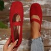 Plus Size Hollow-out Fly Knit Flat Bottom Pumps Women - Image 8