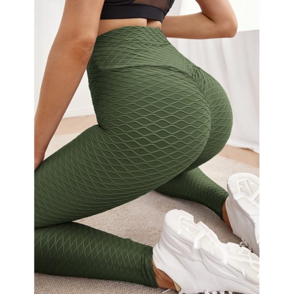 Jacquard Stretch Fitness Pants High Waist Tight Exercise Yoga Pants - Image 2