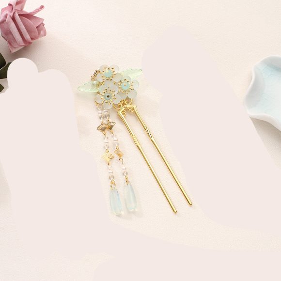 Antique Hanfu Headdress Tassel Bride Hairpin Step Shaking Insert Comb Hair Jewelry - Image 5