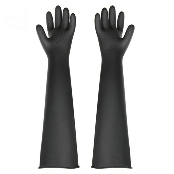 60cm Thicken And Lengthen Natural Latex Waterproof Antifouling Labor Gloves - Image 2