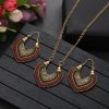 Colored Rope Winding Earrings Necklace Two-piece Set - Image 9