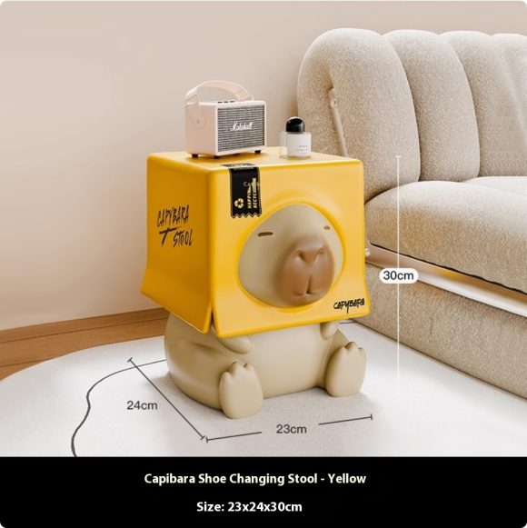 Cute Capibala Creative Porch Shoe Stool Home Living Room Floor Decoration - Image 4