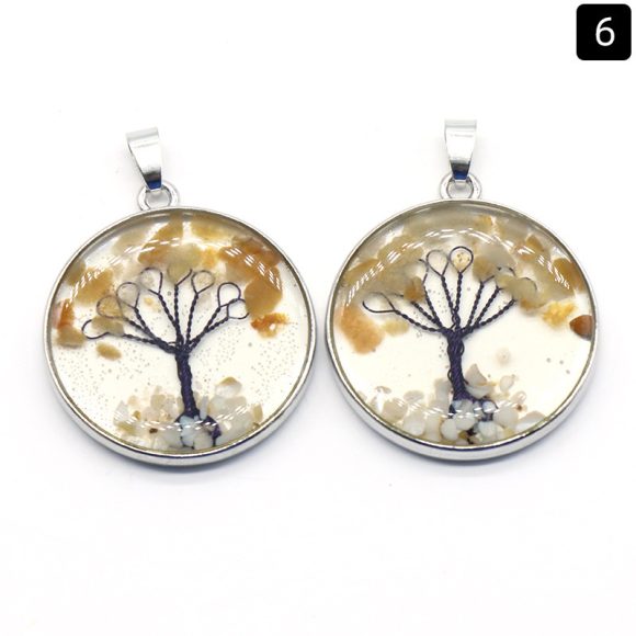 33mm Lucky Tree Gravel Pendant Natural Crystal Stone DIY Hanging Ornament - Image 7