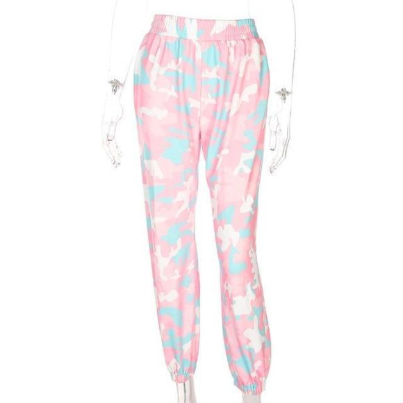 NCLAGEN New Women Camouflage Print Trousers Loose Harem Camo Pants Spring High Waist Casual Joggers Elastic Sweatpants - Image 6