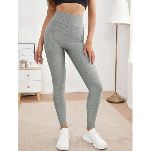 Jacquard Stretch Fitness Pants High Waist Tight Exercise Yoga Pants - Image 4