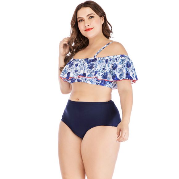 Women's printed plus size swimsuit - Image 2