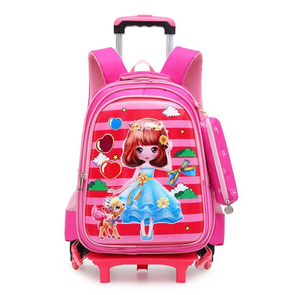 Trolley Primary School Waterproof 3D Car Detachable Burden Reduction Children Backpack - Image 5