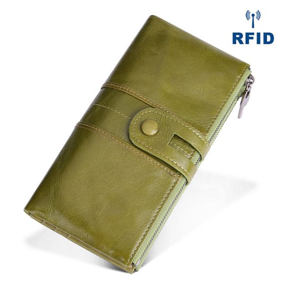Retro Women's Leather Wallet Fashion Rfid Long Wallet - Image 7