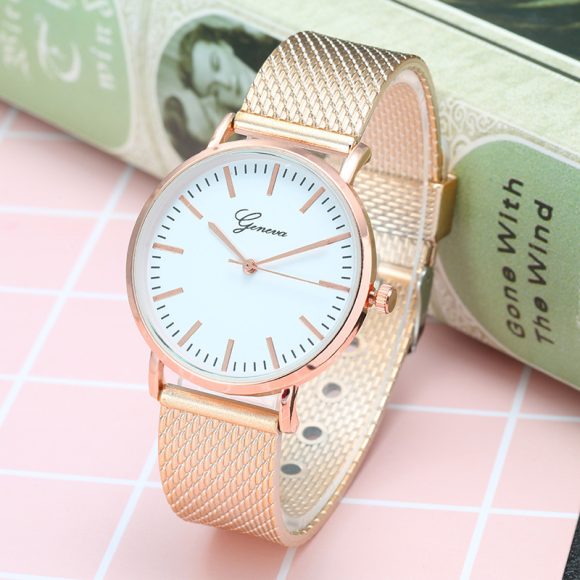 Geneva Watch Dial Plate Mesh Belt Female Minimalist Thin - Image 8
