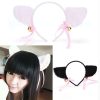 Plush cat ears headband Bells anime show ball headwear Maid catwoman cosplay hairpin