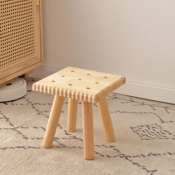 Solid Wood Personal Household Living Room Modern Minimalist Old-fashioned Small Bench - Image 2