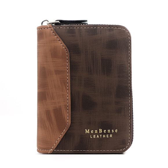 Frosted Men's Short Chain Wallet Vertical Coin Purse Card Holder - Image 7
