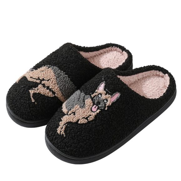 New Comfort Home Cute Cartoon Little Wolf Dog Winter Cotton Slippers - Image 2