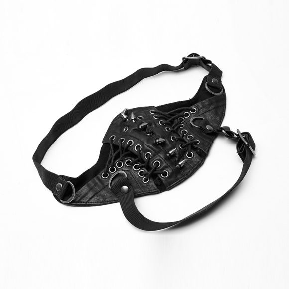 Rock Field CS Spike Unisex Punk Rope Leather Mask - Image 2