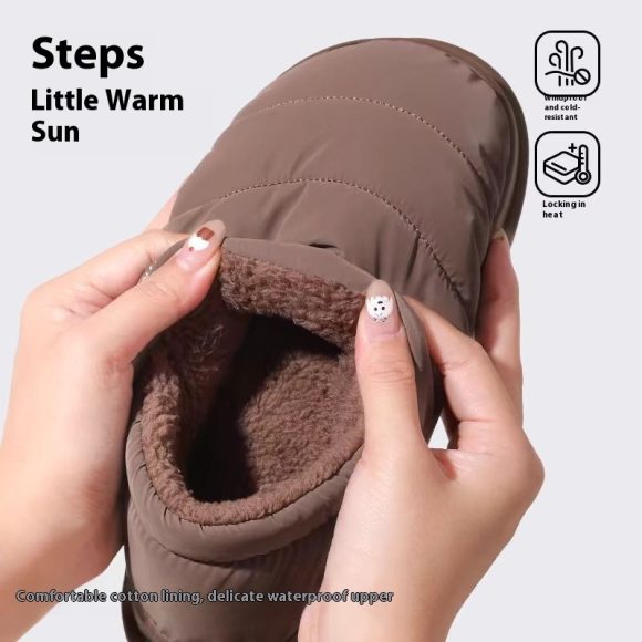Men's Winter New Waterproof Interior Home Cotton Slippers - Image 2