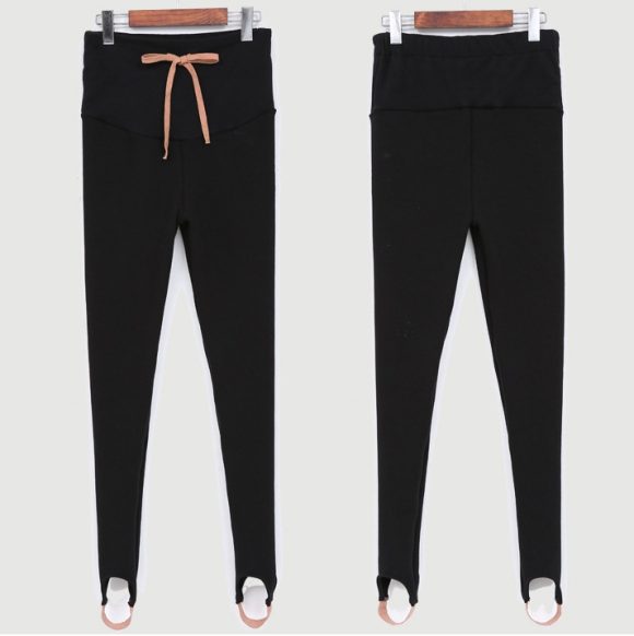 South Korea maternity new winter pregnant women foot leggings and cashmere trousers abdomen supporting feet thick spot - Image 4