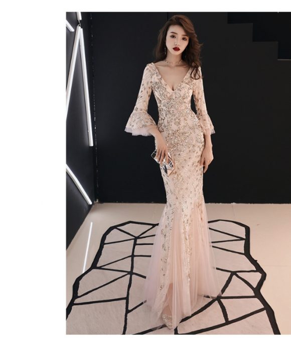 Banquet evening dress princess slim dress - Image 5