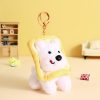 Cartoon Plush Doll Toast Puppy Car Keychain Pendant - Image 3