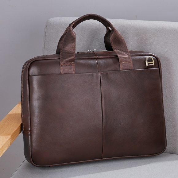 Genuine Leather Large Capacity Briefcase Men's Horizontal First Layer Cowhide Computer Storage Bag - Image 6