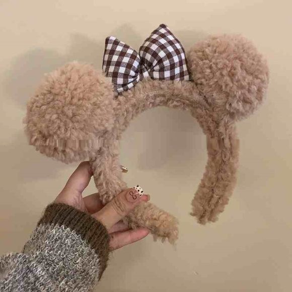 Cute Bow Bear Ear Headband Face Wash Headband - Image 2