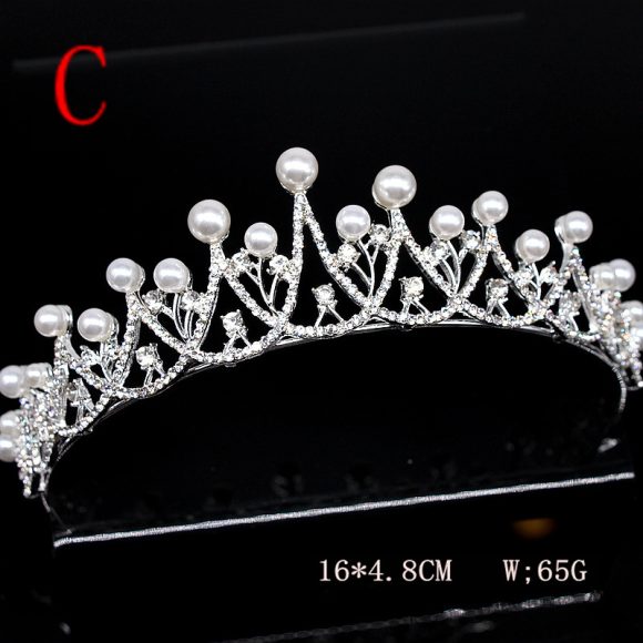 Super Glitter Pearl Rhinestone Headband Headdress - Image 2