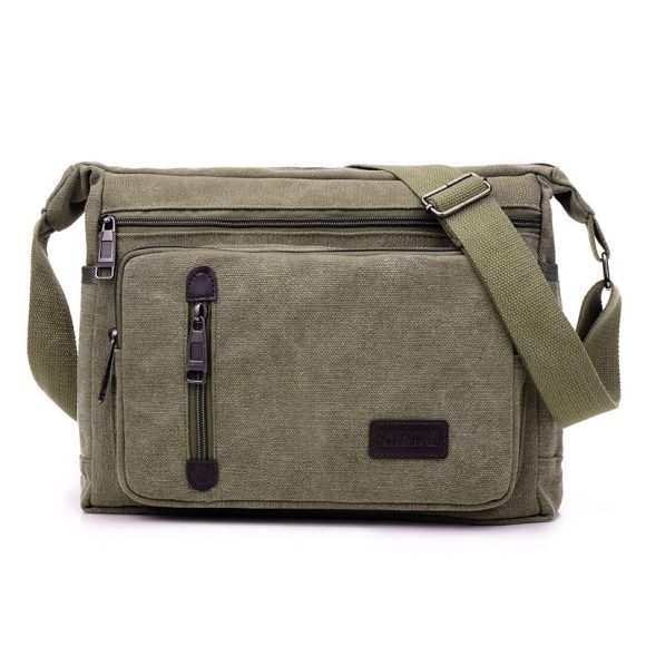 Simple Layered Retro Fashion Men's Messenger Bag - Image 7