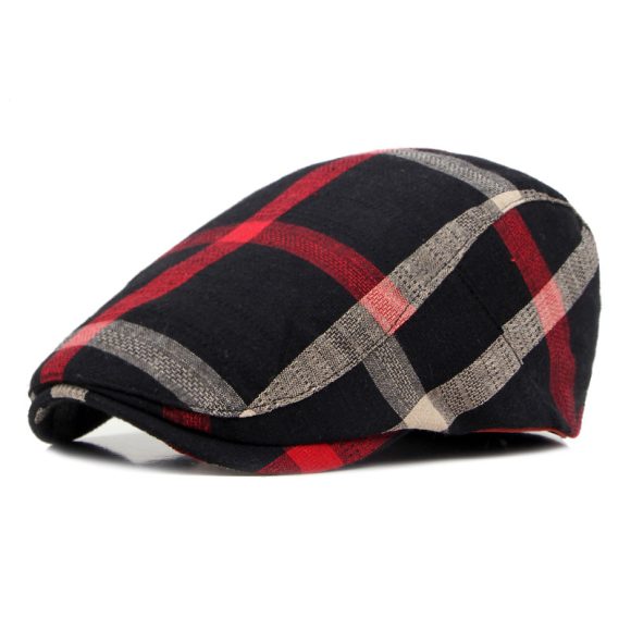 British Style Classic Retro Plaid Cap Men - Image 2