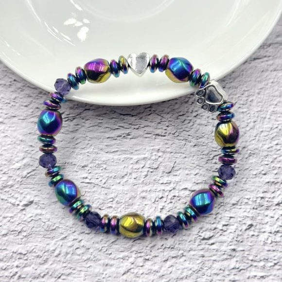 Colored Stone Chain Bracelet New Magnet Hand-woven - Image 2