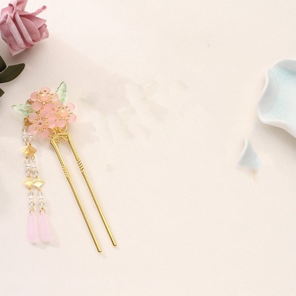 Antique Hanfu Headdress Tassel Bride Hairpin Step Shaking Insert Comb Hair Jewelry - Image 3