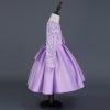 Carisa Europe and America autumn and winter children's dress princess dress long sleeve flower girl dress female purple lace costumes wholesale - Image 5