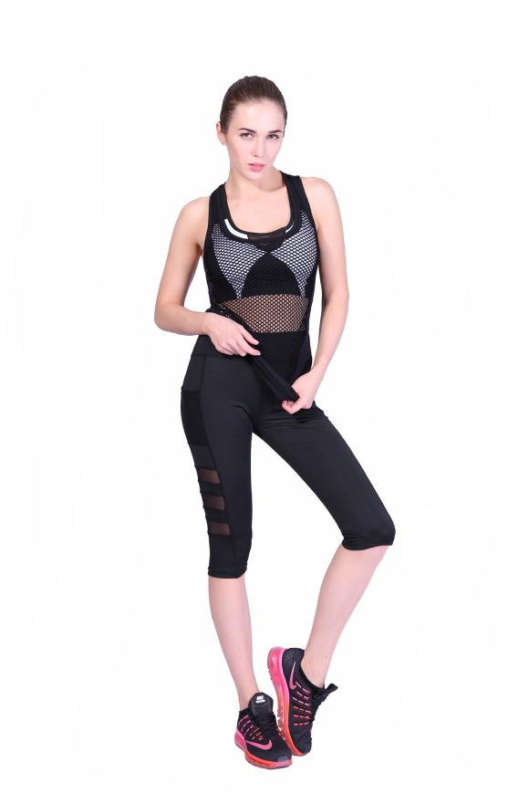 helisopus women in quick drying high waist pants pocket, elastic mesh sports leisure fitness that hot pants leggings - Image 3