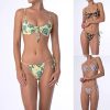 Floral bikini split