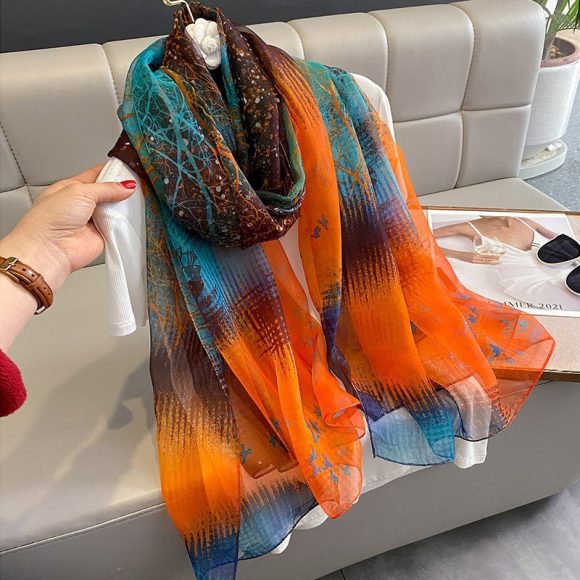 Silk All-matching Yousoft Scarf Long Elegant Scarf - Image 9