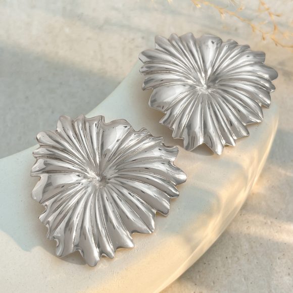 Metal Liquid Lava Ring Water Drop Hug Finger Ring Finger Ring Earrings Suit - Image 2