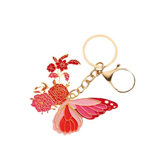 Creative Personality Brass Ancient Style Hollow Flower Butterfly Keychain Pendant - Image 5