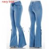 Ladies jeans mid-waisted denim trousers stretch jeans - Image 4