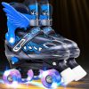 Children Adjustable Skates Roller Skates Boys Girls Kid's Roller  4-Wheels Outdoor Sports Skates - Image 2