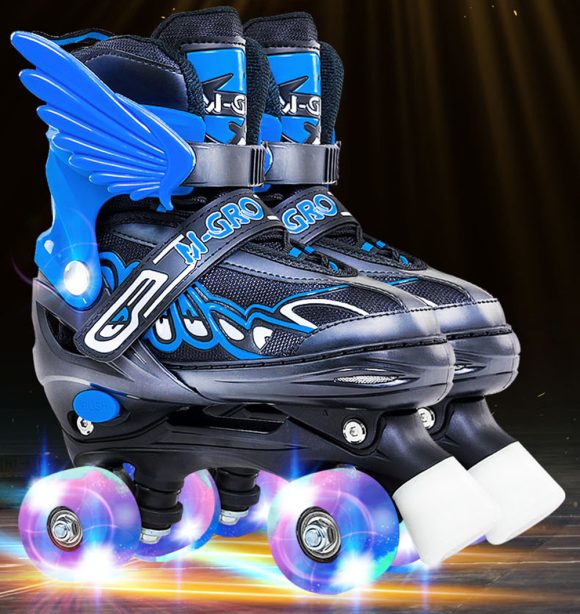 Children Adjustable Skates Roller Skates Boys Girls Kid's Roller  4-Wheels Outdoor Sports Skates - Image 2